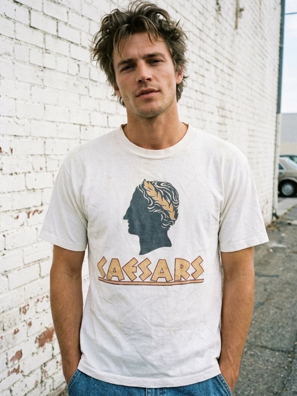 Vintage 80s 90s Caesars Palace Single Stitch T-Shirt Graphic Tee Vegas Original